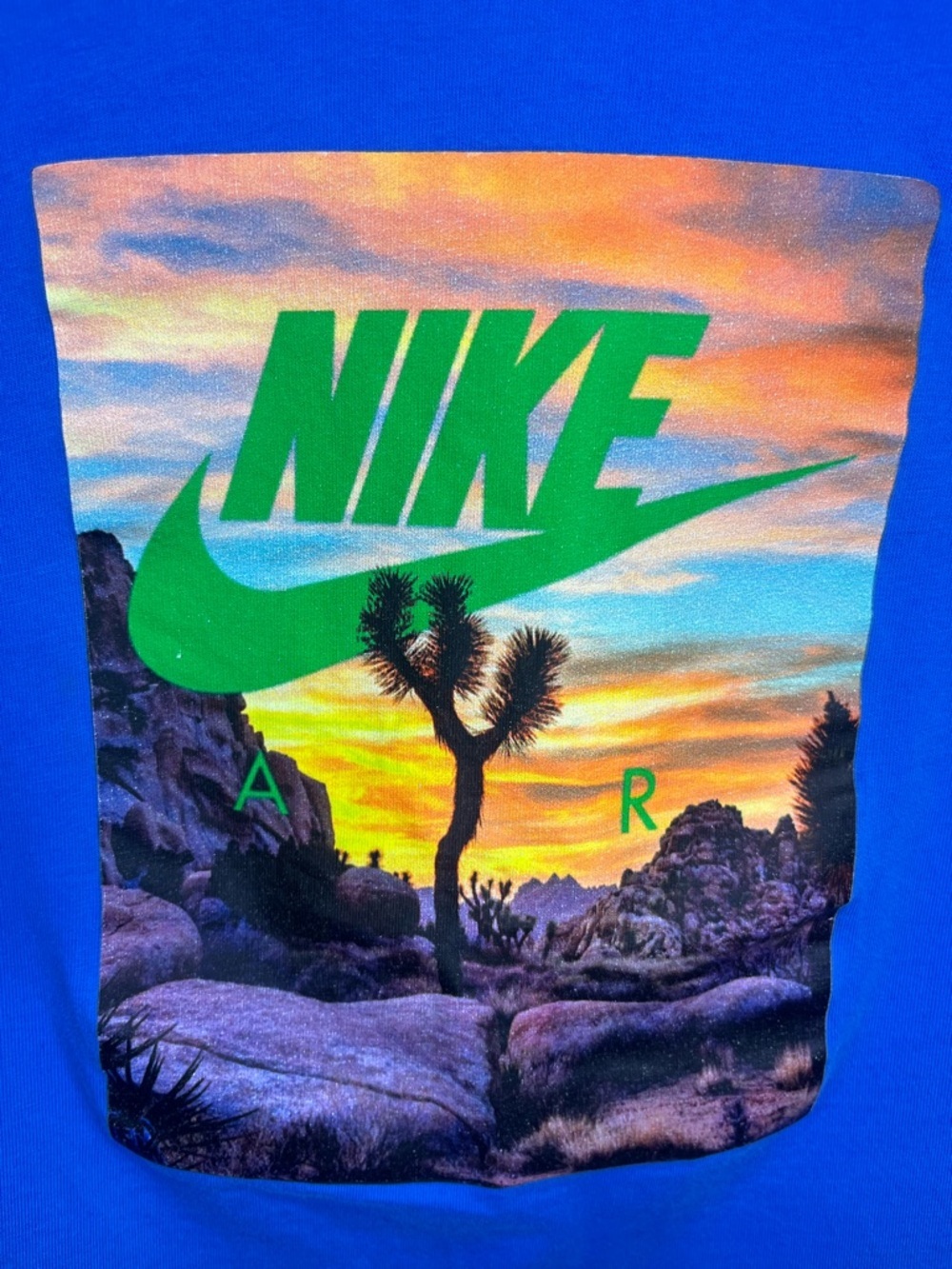 Nike Cotton Short Sleeve T-Shirt Boys Medium Blue desert Graphic print - Picture 3 of 7